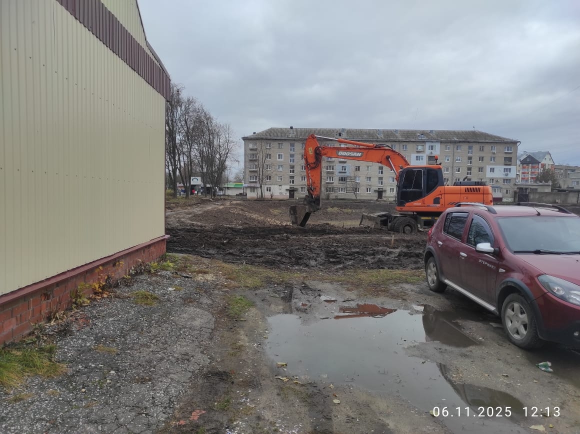 Работы на объекте благоустройства