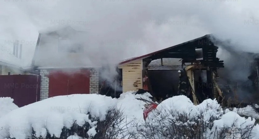 Пожар в частном доме в деревне Саксино под Муромом